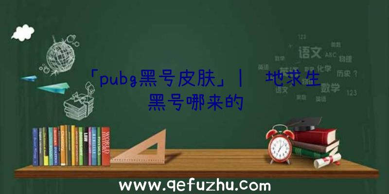 「pubg黑号皮肤」|绝地求生黑号哪来的